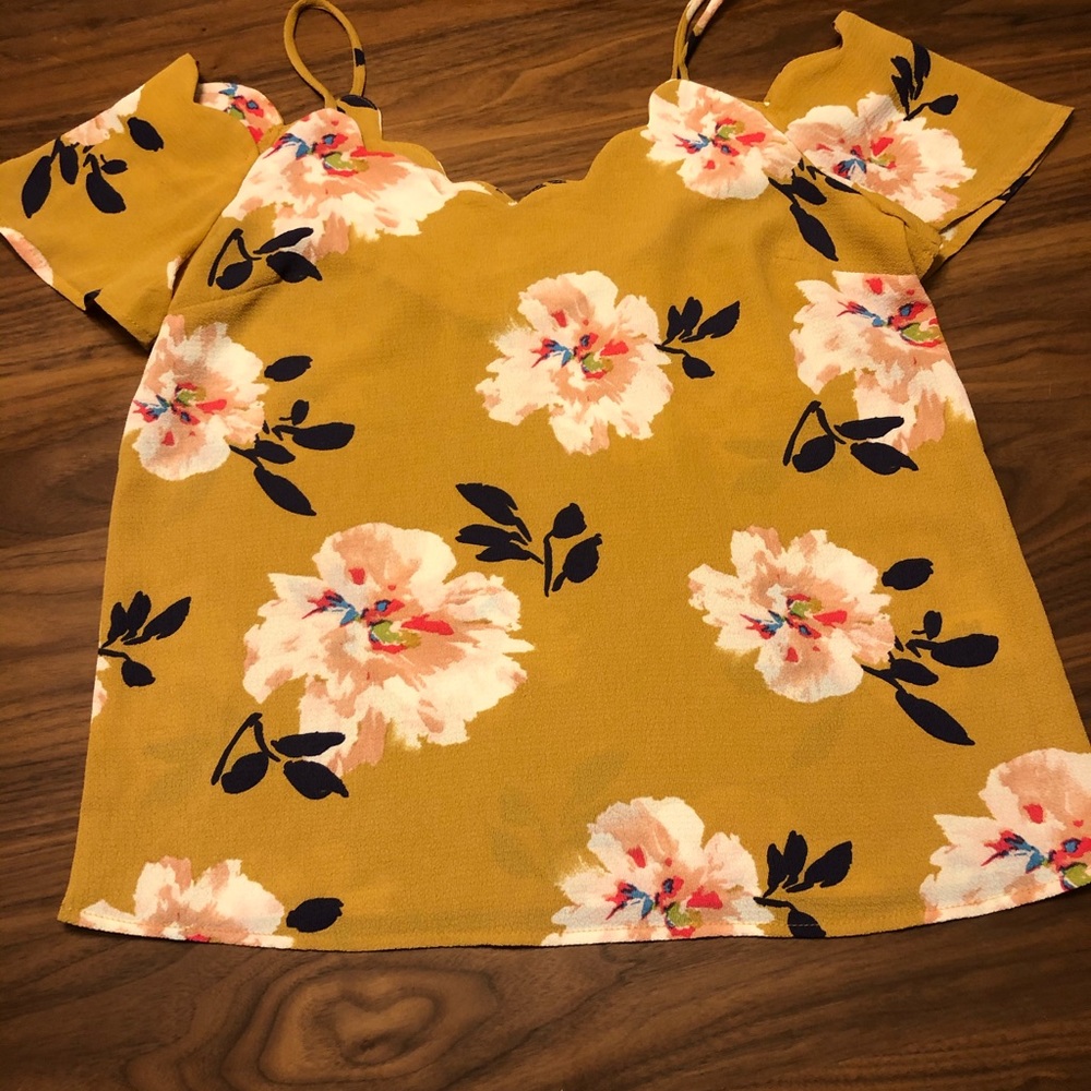 Off the shoulder floral blouse